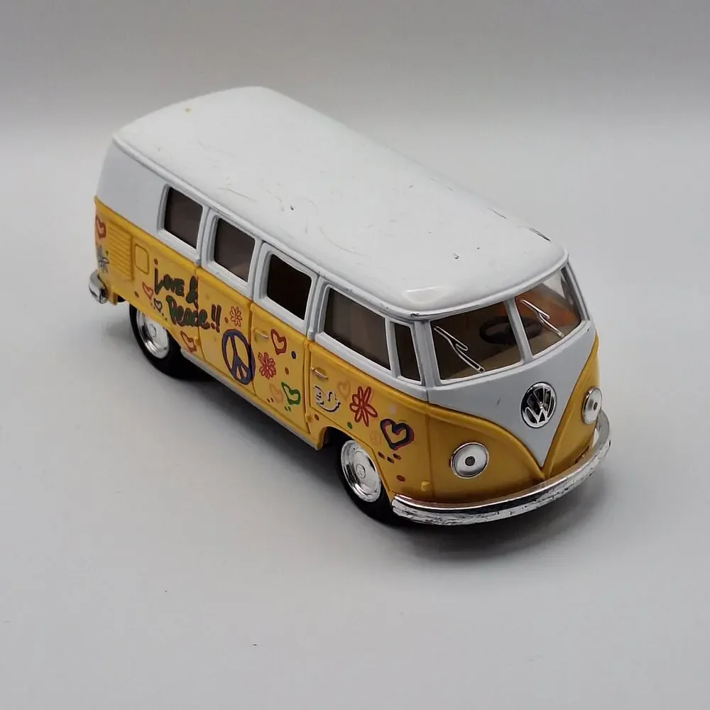 KinSmart Diecast 2-Car Bundle Mini Cooper S & 1962 VW Classical Bus As-Is/Flaws